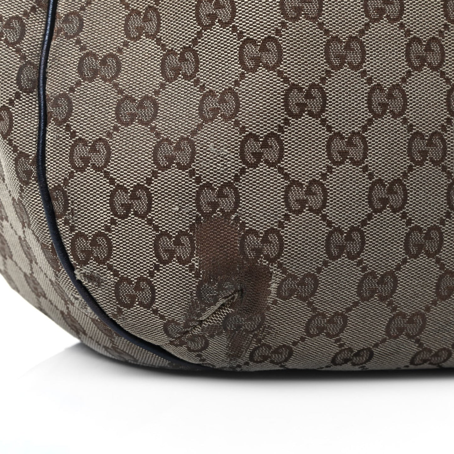 Monogram Large New Ladies Web Hobo Dark Brown