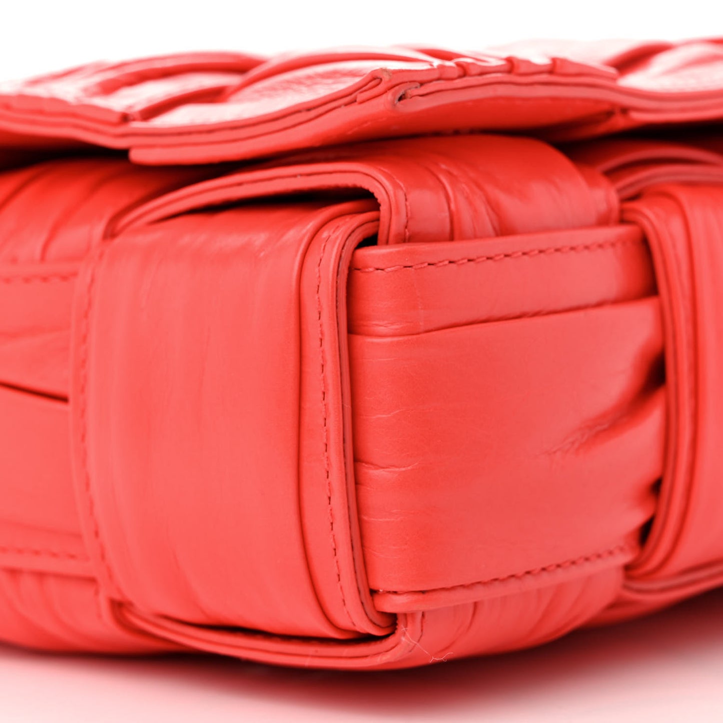 Calfskin Intreccio Plisse Cassette Crossbody Bag Sunburst