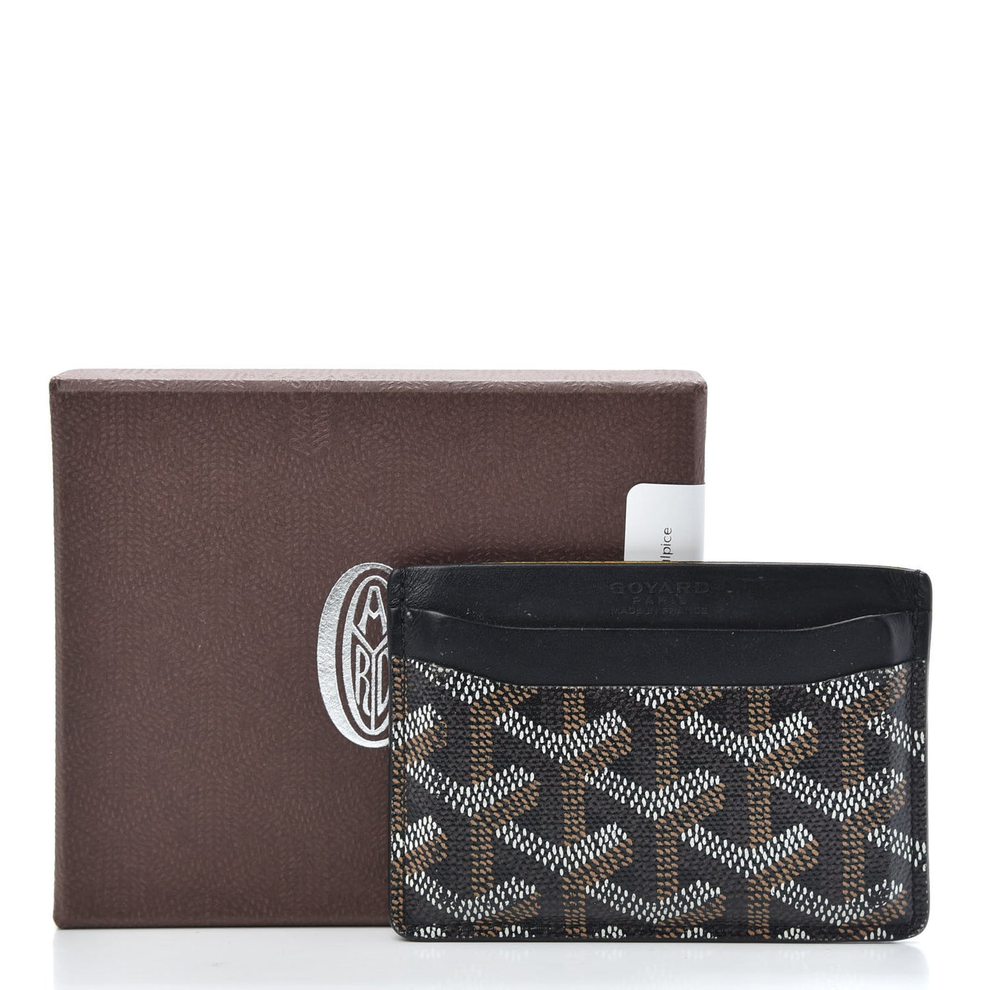 Goyardine Saint Sulpice Card Holder Black