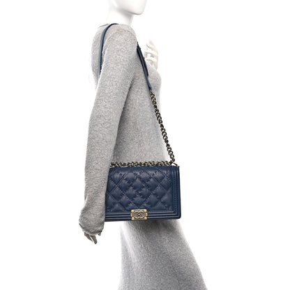 Chanel Calfskin Stitched New Medium Boy Flap Black 2 of 10