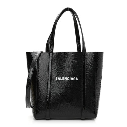 Balenciaga Textured Patent Calfskin XXS Everyday Tote Black 1 of 31