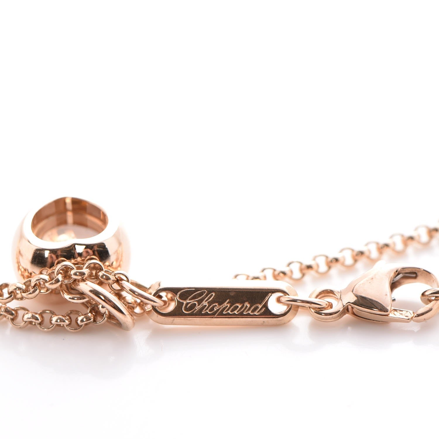 Chopard 18K Pink Gold Happy Diamonds Heart Pendant Necklace 5 of 8