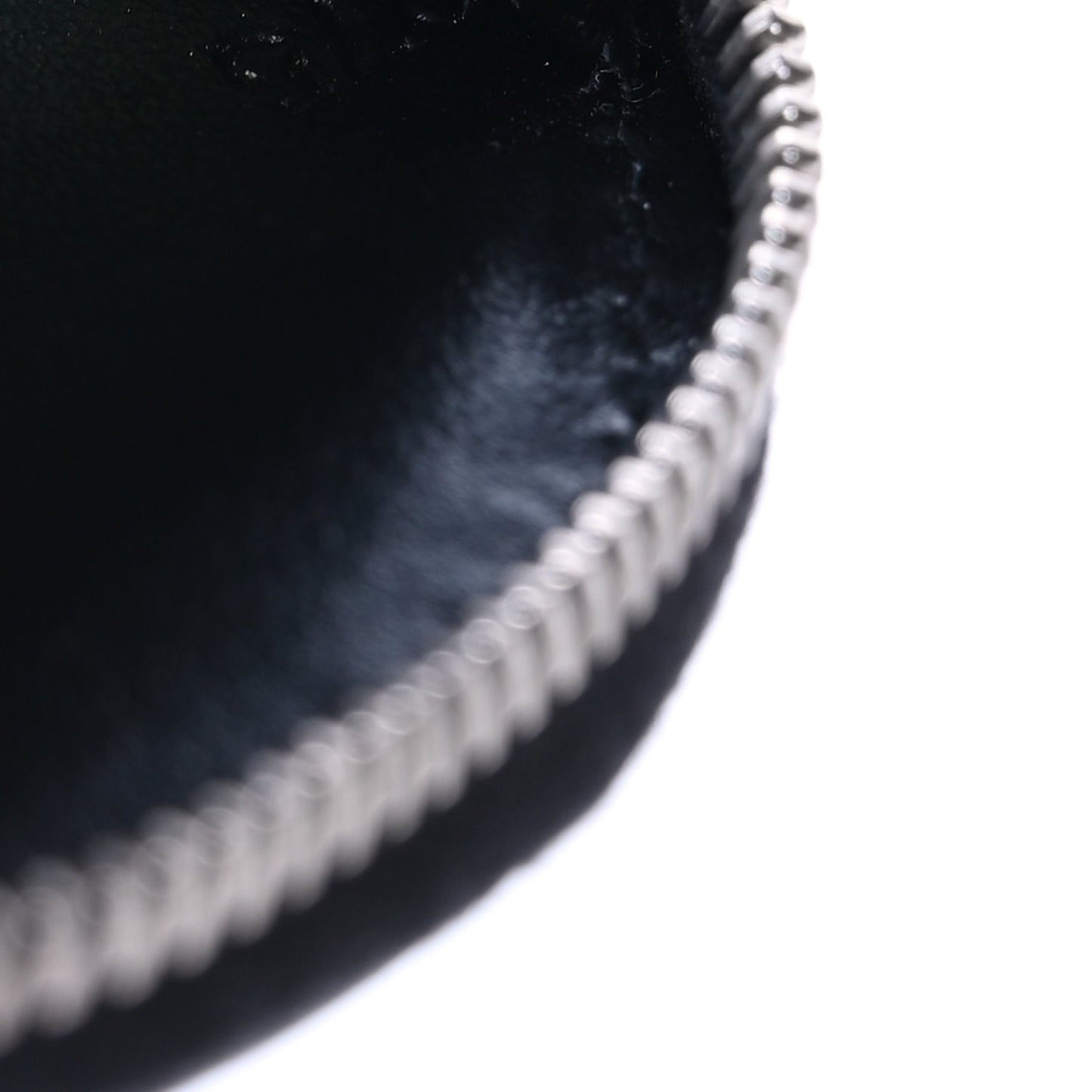 Spazzolato Round Coin Pouch Bag Charm Black