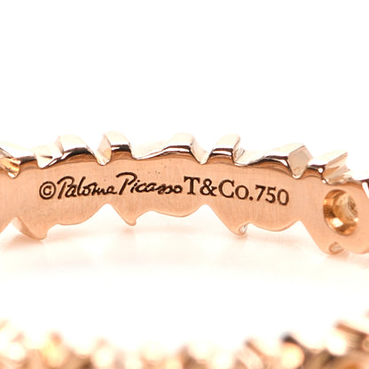 Tiffany 18K Rose Gold Diamond Paloma Picasso Graffiti Narrow Love and Kisses Ring 55 7.25 4 of 4