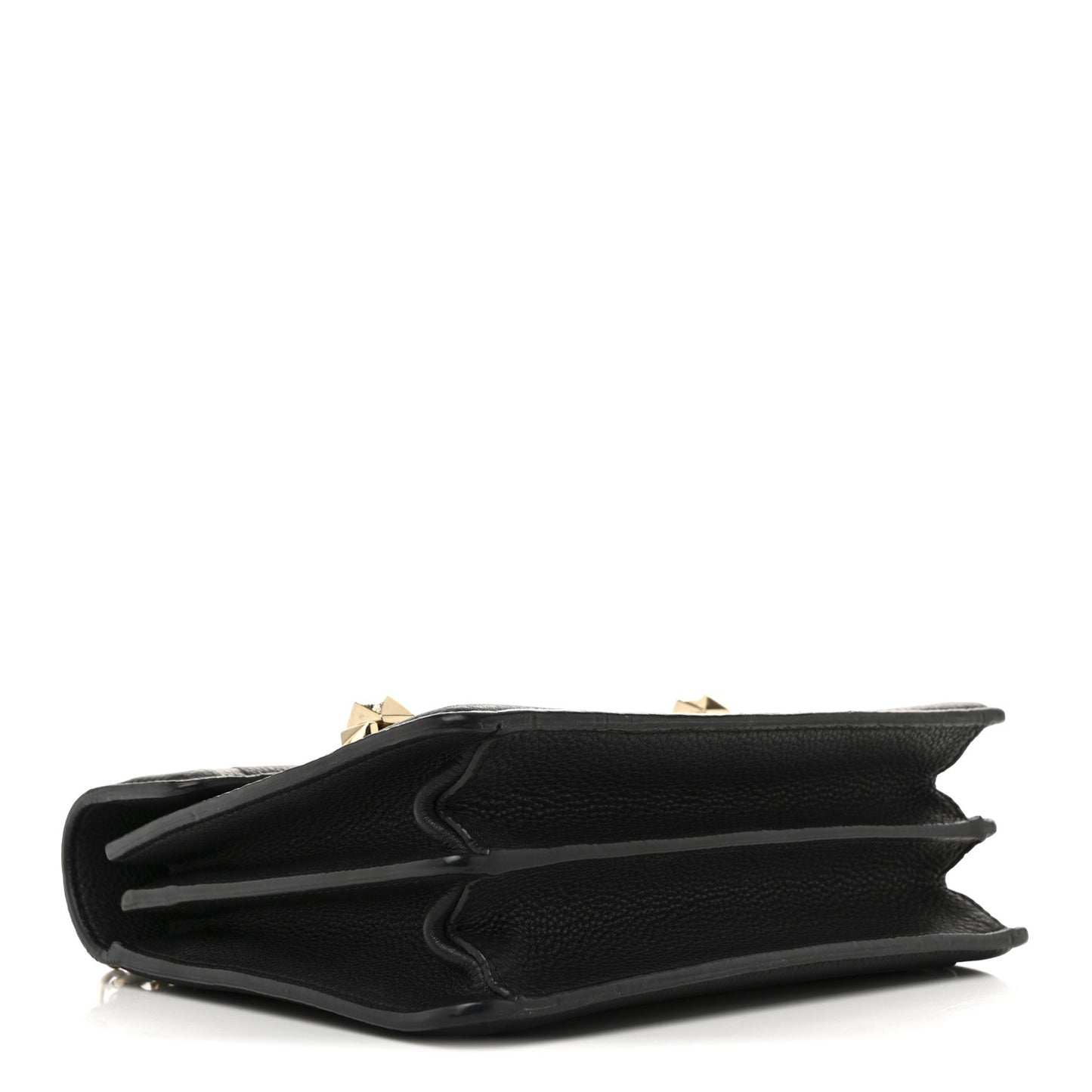 Grainy Calfskin Medium VLTN Uptown Shoulder Bag Black
