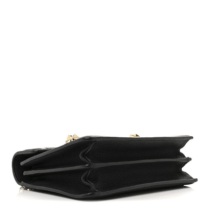 Valentino Garavani Grainy Calfskin Medium VLTN Uptown Shoulder Bag Black 4 of 12