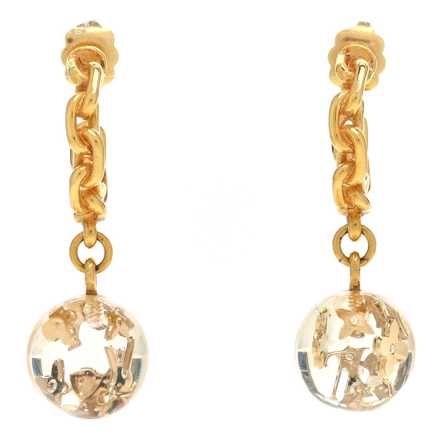 Resin Bubbles Inclusion Earrings Transparent