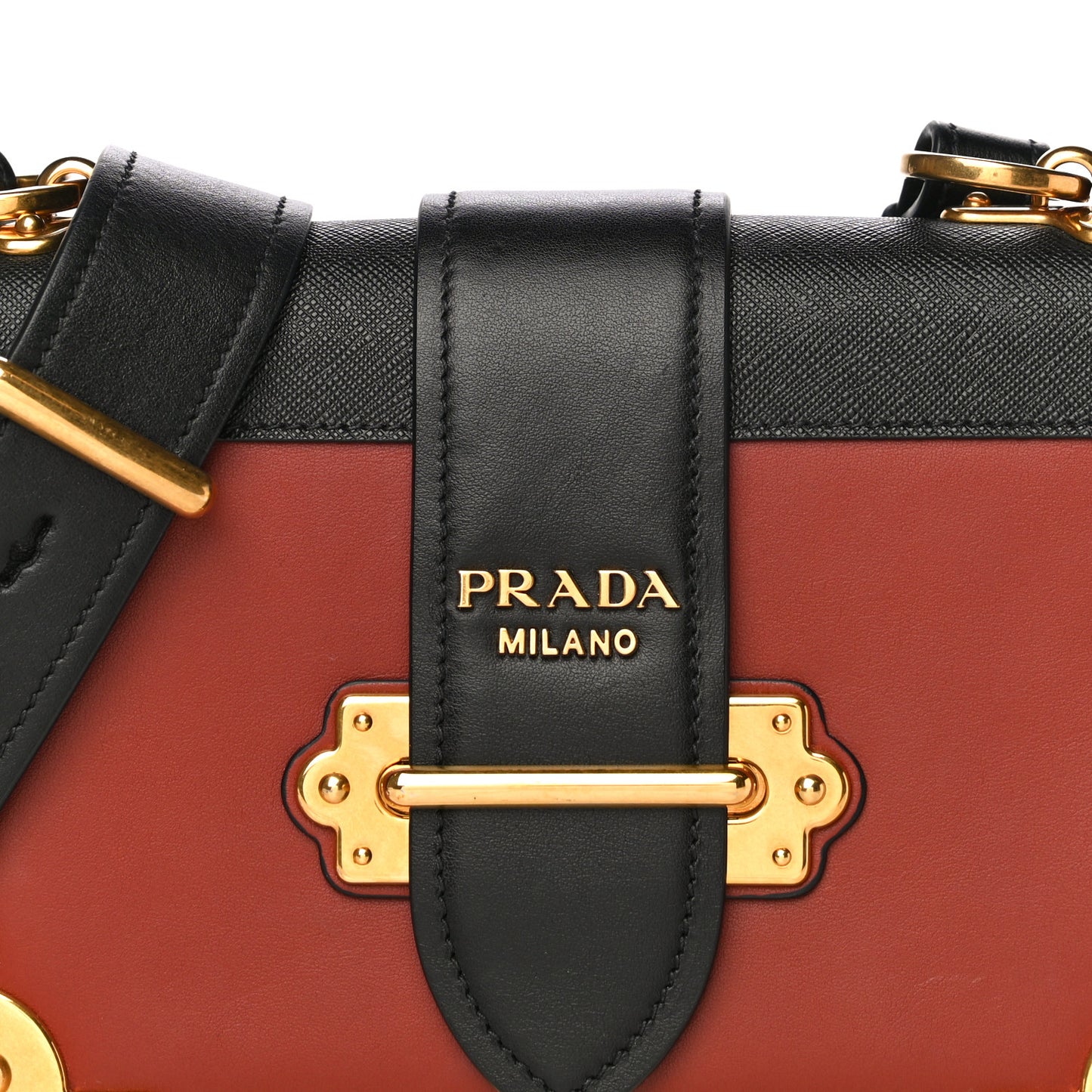 City Calfskin Saffiano Cahier Bag Cotto Black