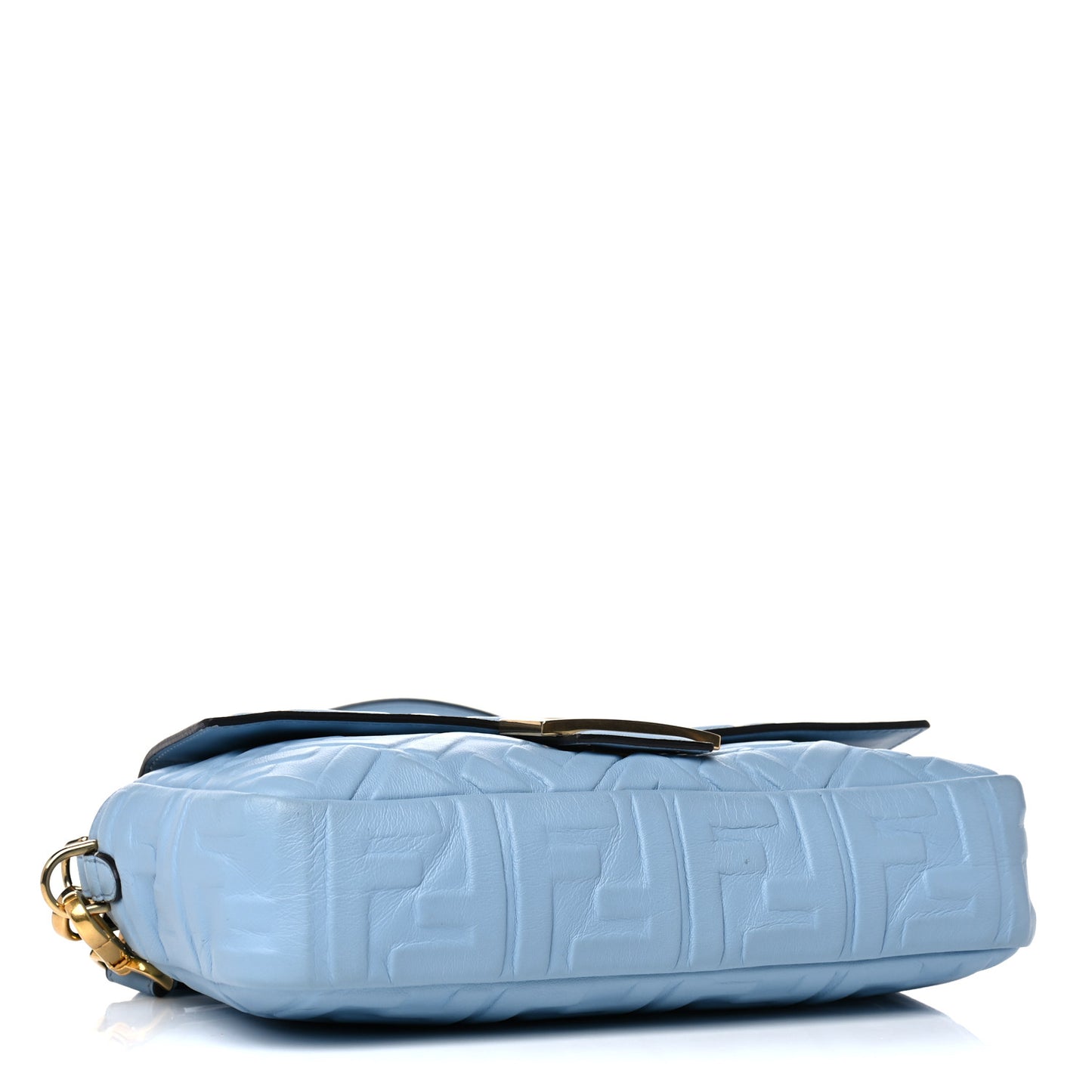 Nappa FF 1974 Embossed Baguette Azzurro Baby