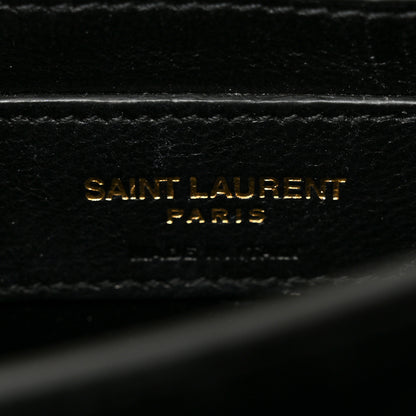 Saint Laurent Grain de Poudre Mini Classic Monogram Cassandra Top Handle Vintage White 6 of 13