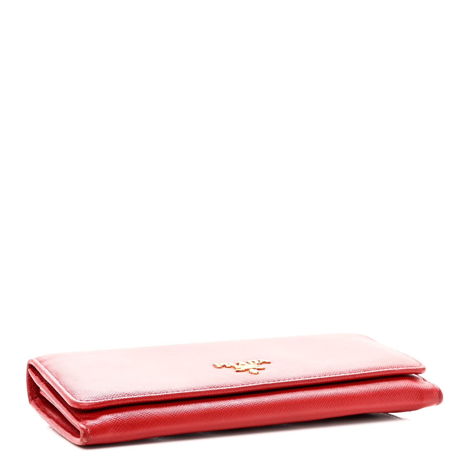 Prada Saffiano Metal Continental Flap Wallet Fuoco 4 of 7