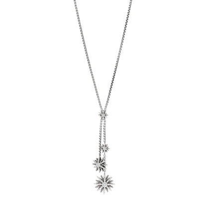 David Yurman Sterling Silver Diamond Starburst Y Necklace 1 of 4