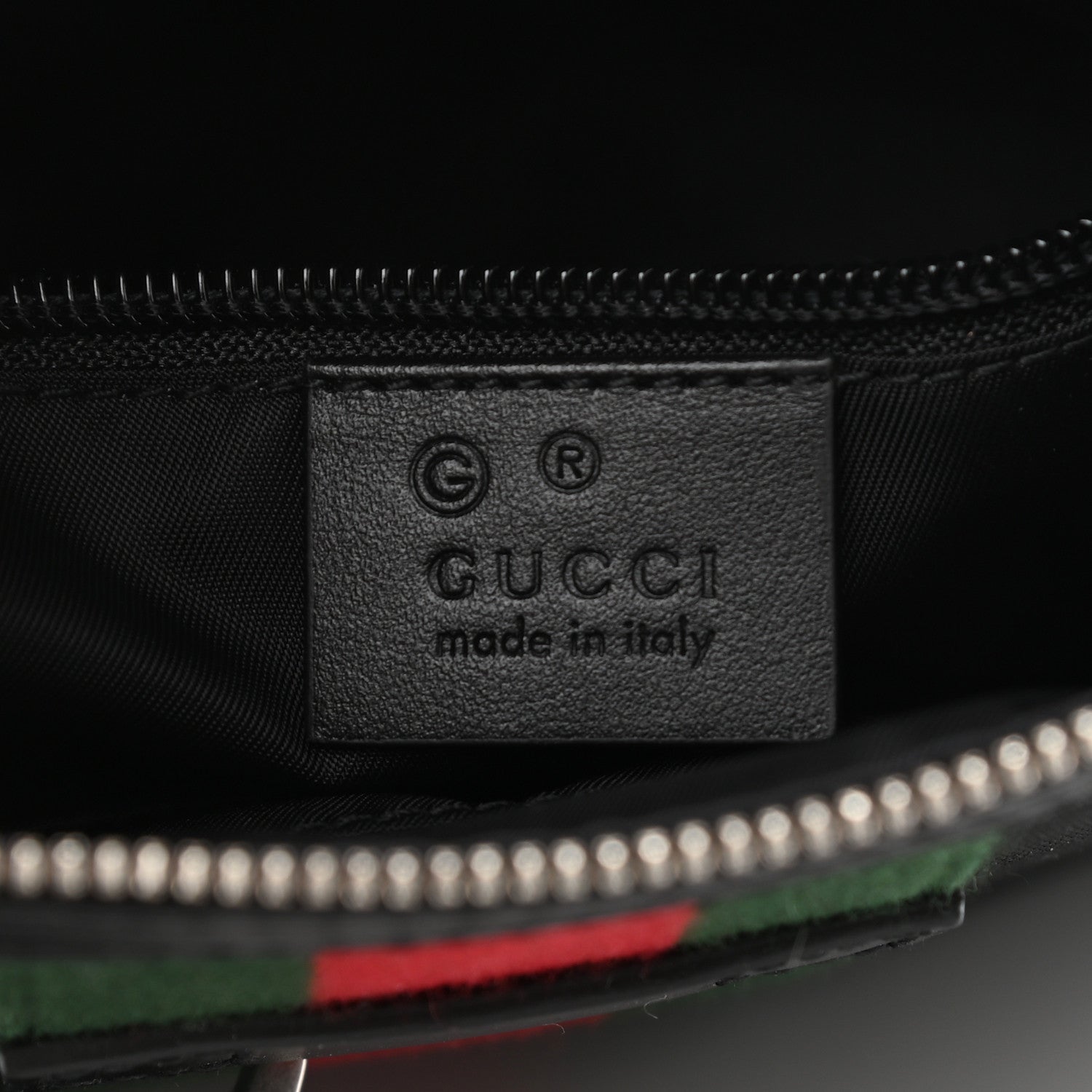 Gucci Techno Canvas Selleria Calfskin Web Small Flat Messenger Bag Black 7 of 10
