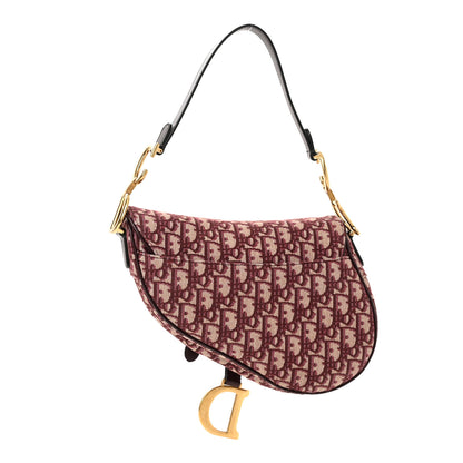 Christian Dior Oblique Saddle Bag Burgundy 3 of 10
