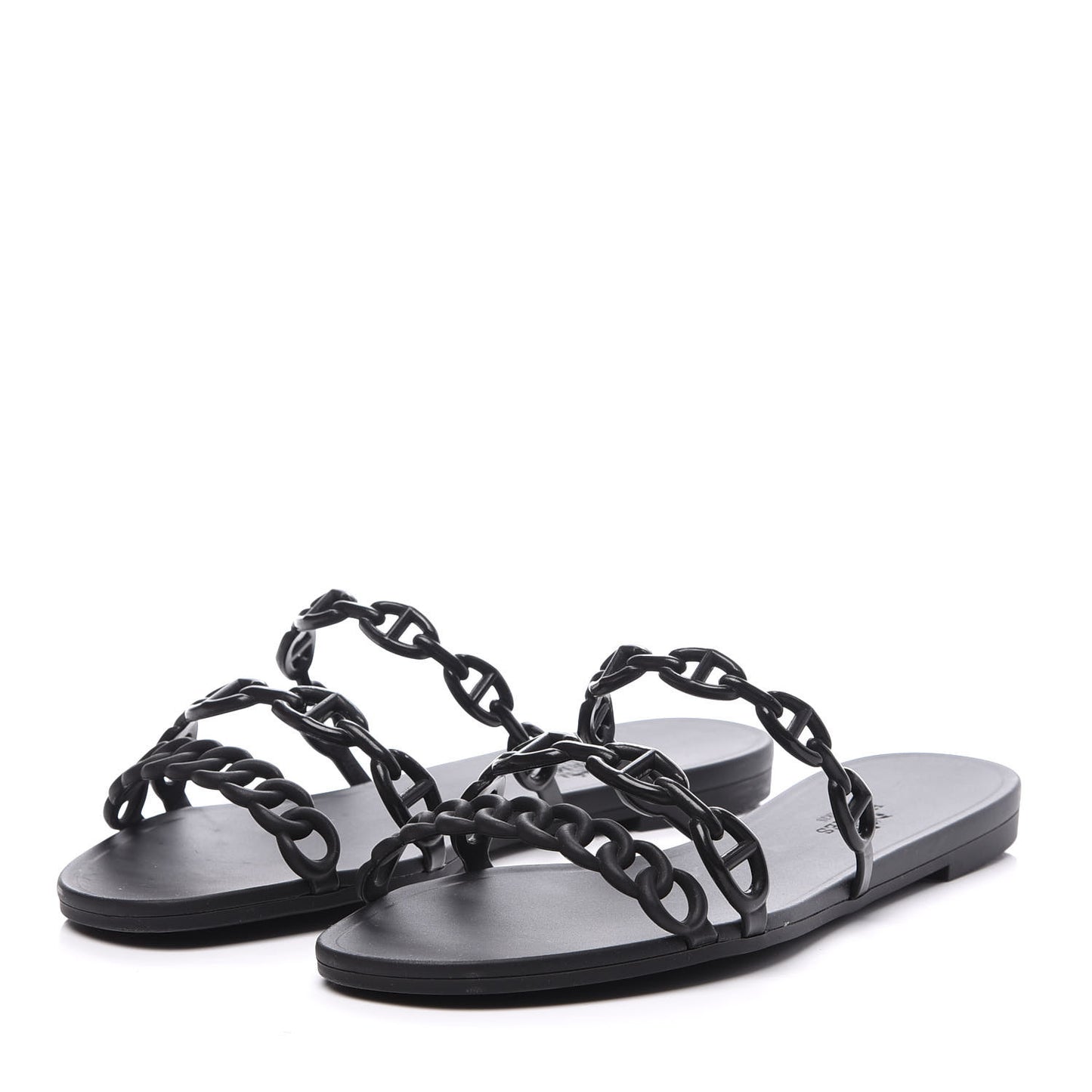 Rubber Chaine d'Ancre Rivage Sandals 37 Black