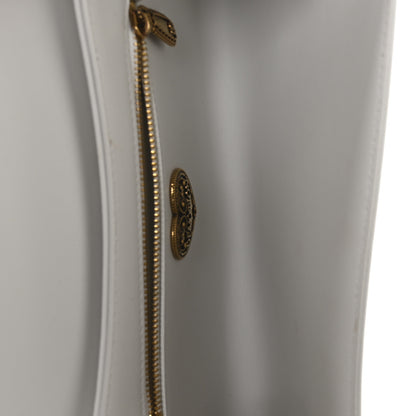 Dolce & Gabbana Calfskin Medium Devotion Crossbody Bag White 5 of 12