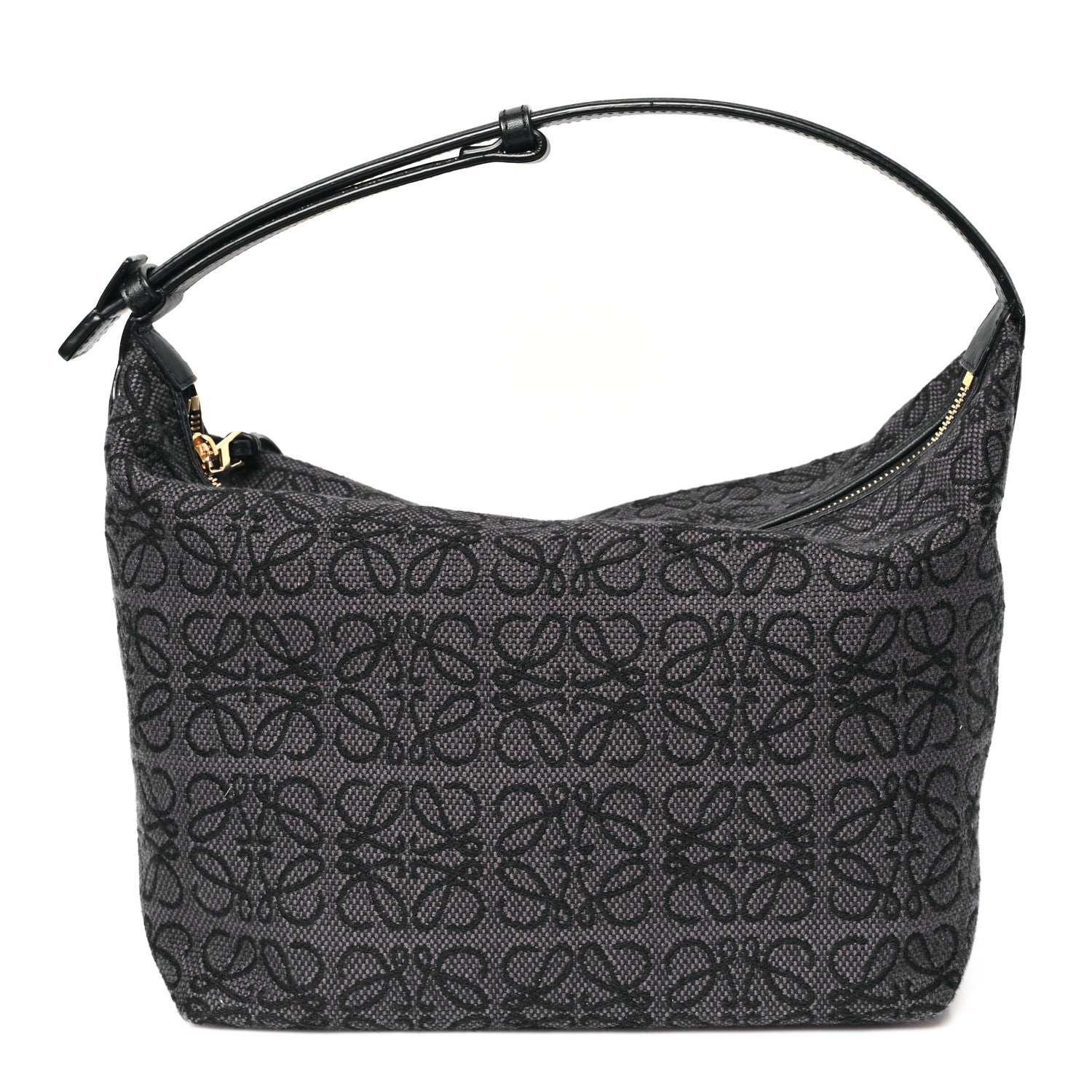 Loewe Jacquard Anagram Calfskin Medium Cubi Bag Anthracite Black 1 of 10