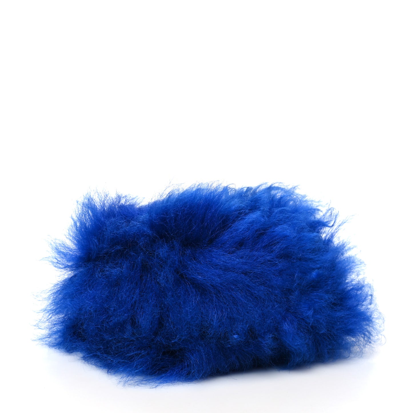 Shearling Lambskin CC Hook Card Holder Blue