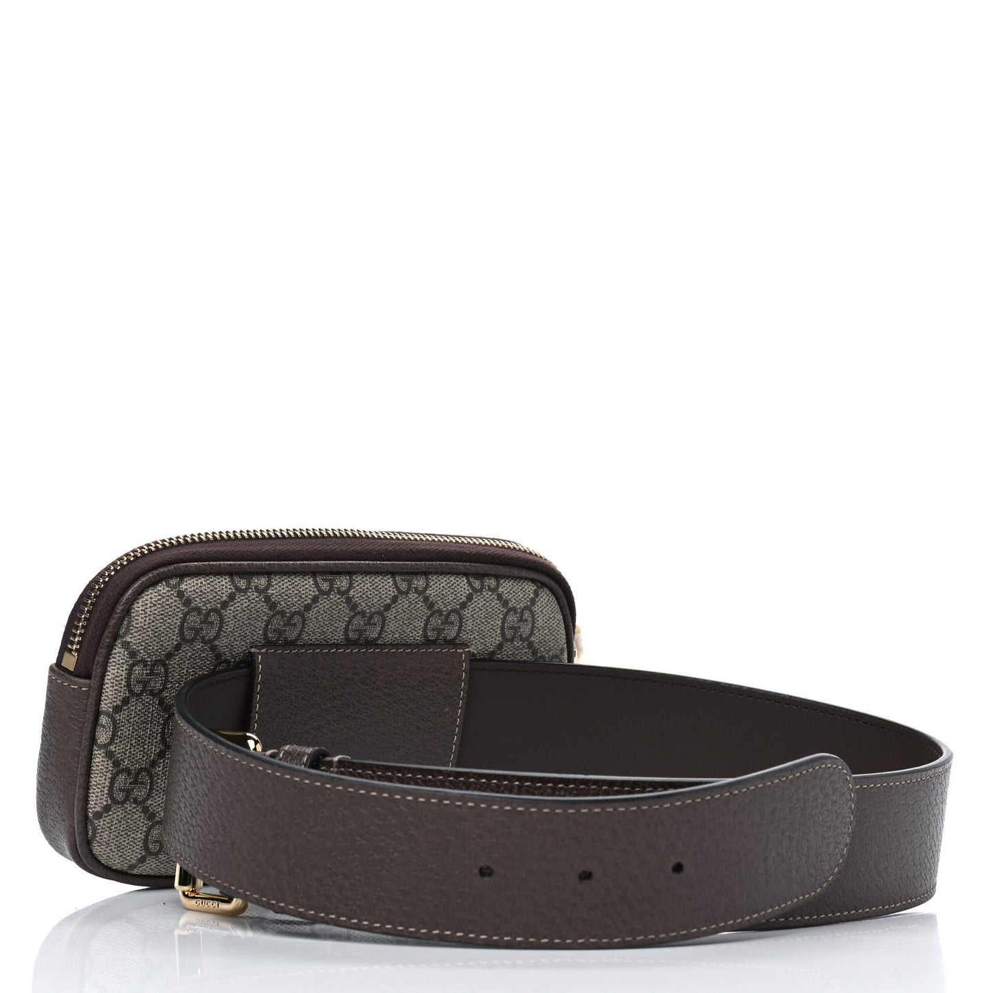 GG Supreme Monogram Ophidia Belted iPhone Case 75 30 Dark Brown