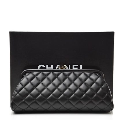 Chanel Lambskin Quilted Timeless Clutch Black 8 of 8