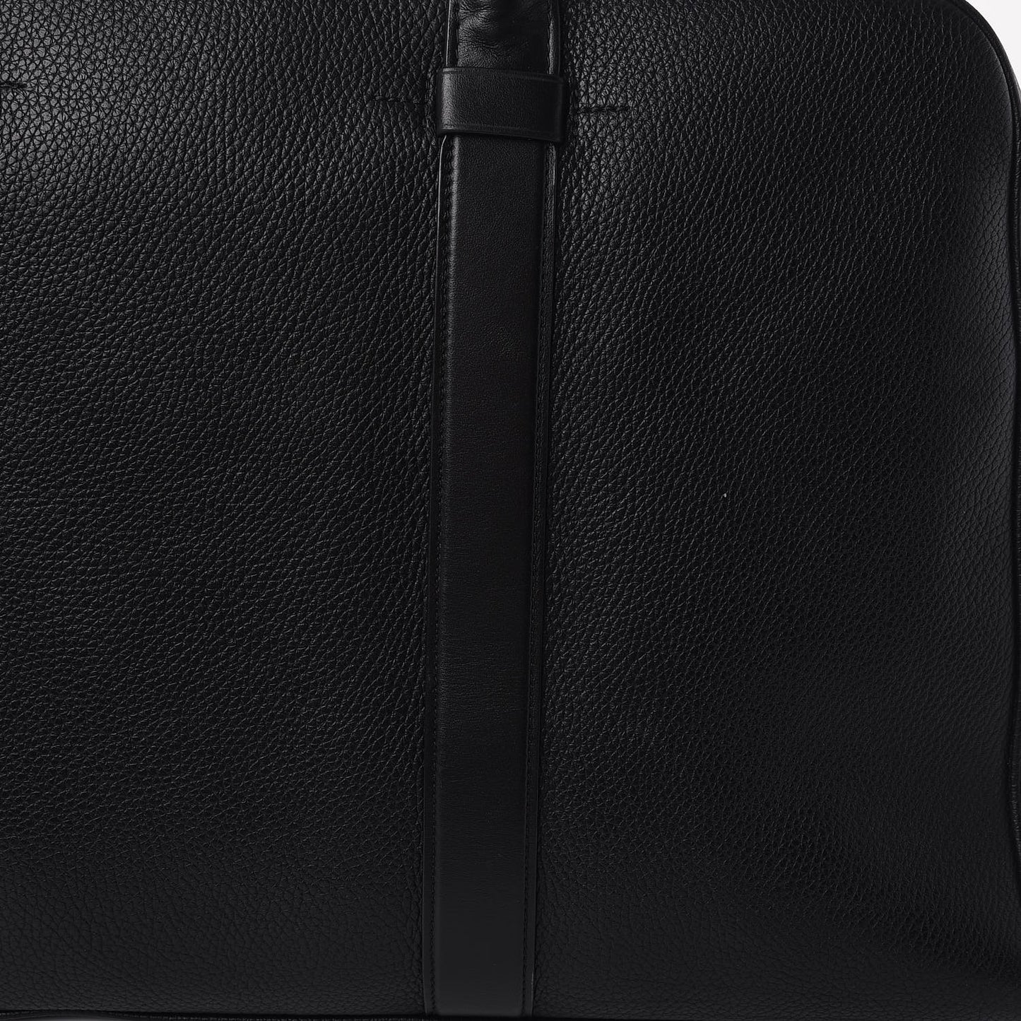 Calfskin Buckley Flat Trapeze Briefcase Black