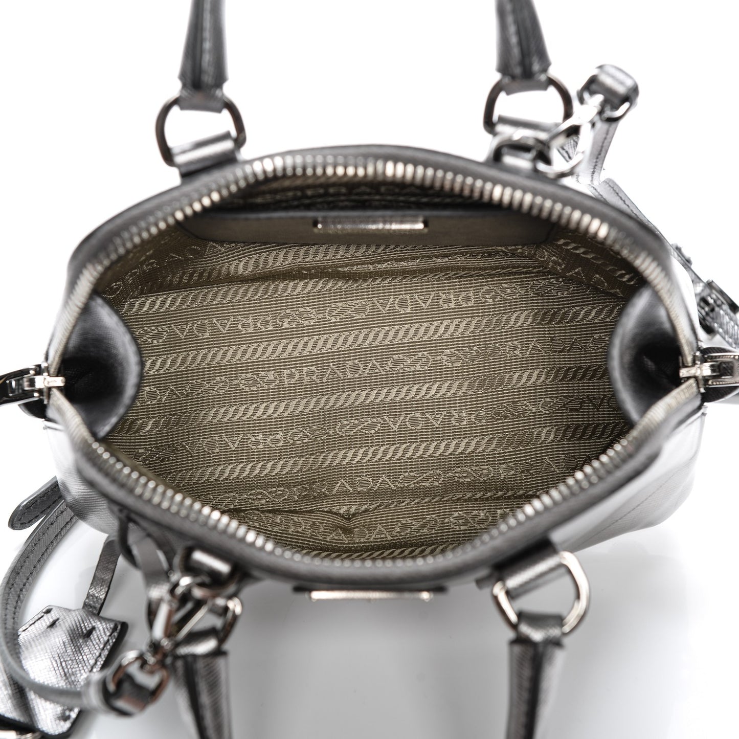 Saffiano Lux Mini Promenade Tote Cromo