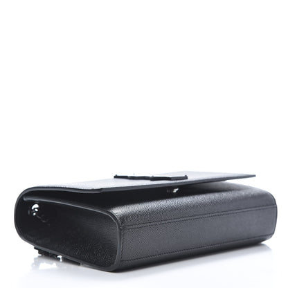 Saint Laurent Grain De Poudre Small Monogram Kate Satchel Black 4 of 11