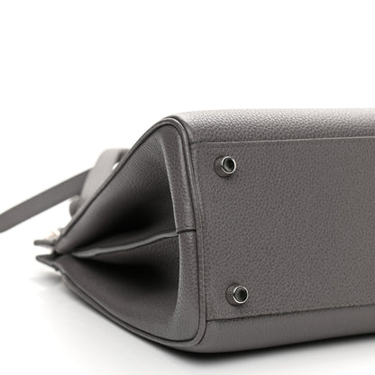 Gucci Grainy Calfskin Small Zumi Top Handle Bag Dusty Grey 10 of 11