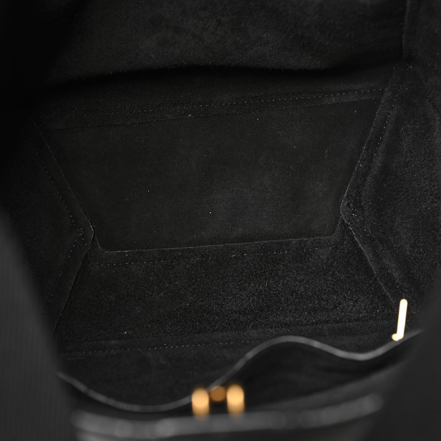 Soft Grained Calfskin Sangle Bucket Bag Black