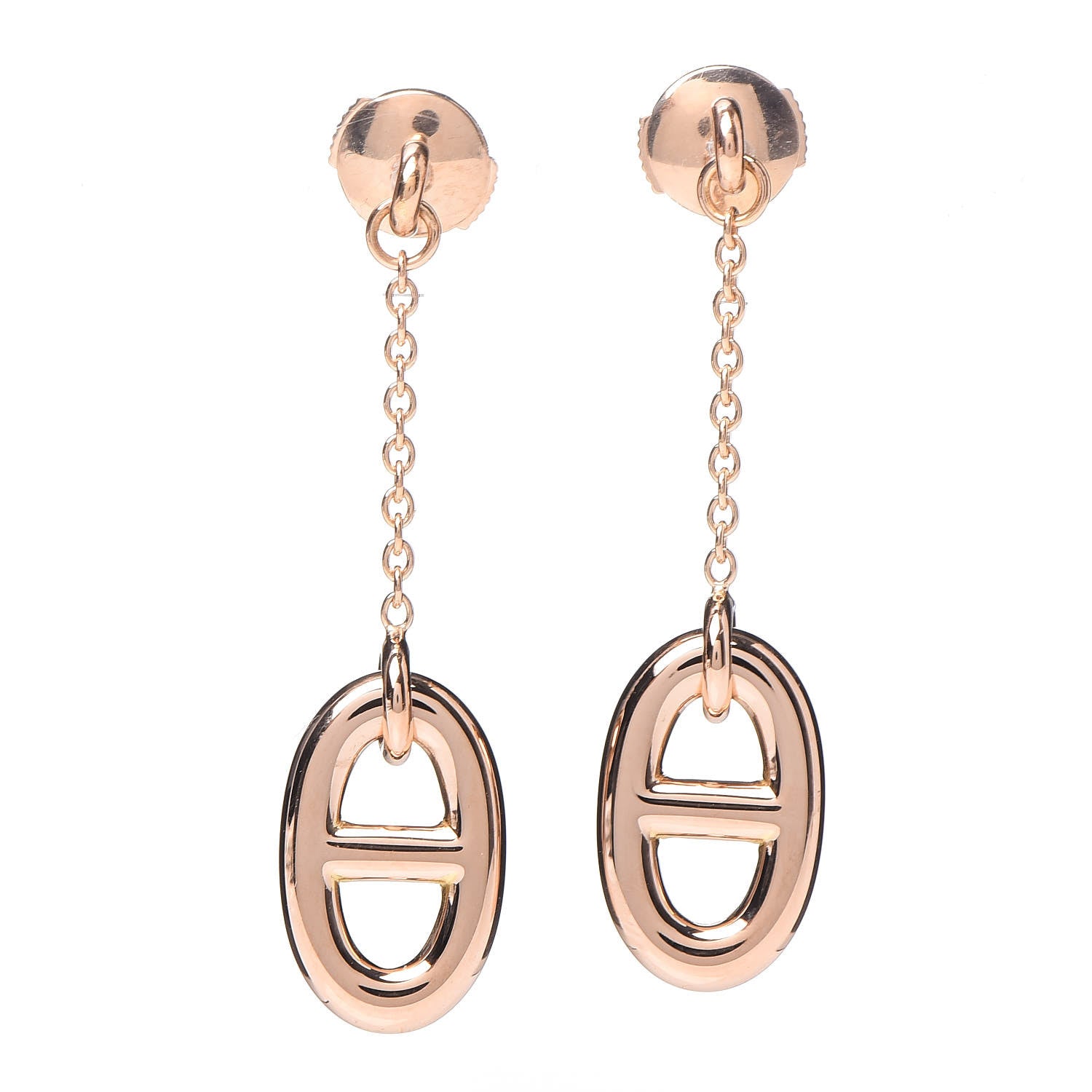 Hermes 18K Rose Gold PM Farandole Drop Earrings 1 of 5