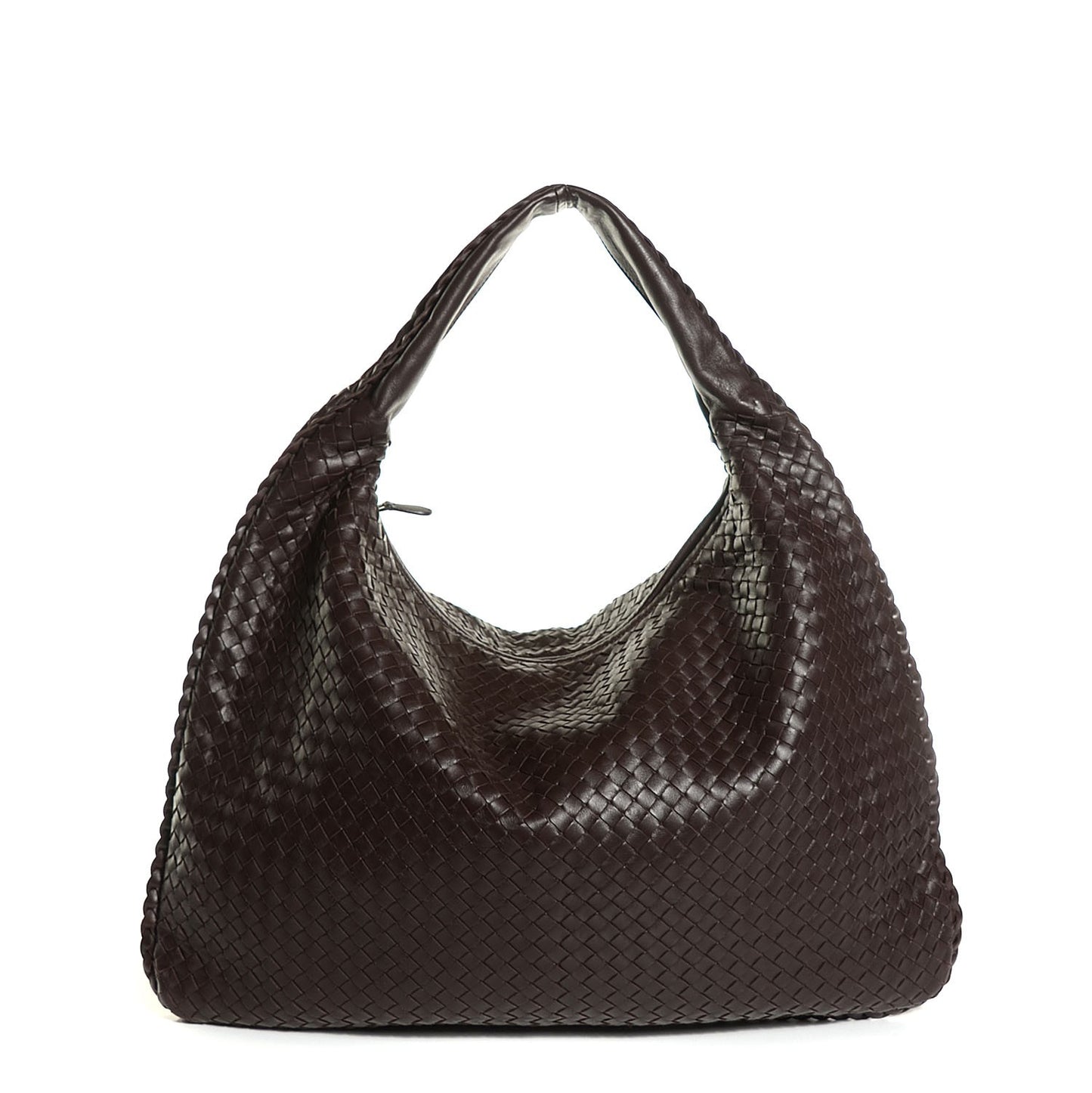 Nappa Intrecciato Maxi Veneta Hobo Ebano
