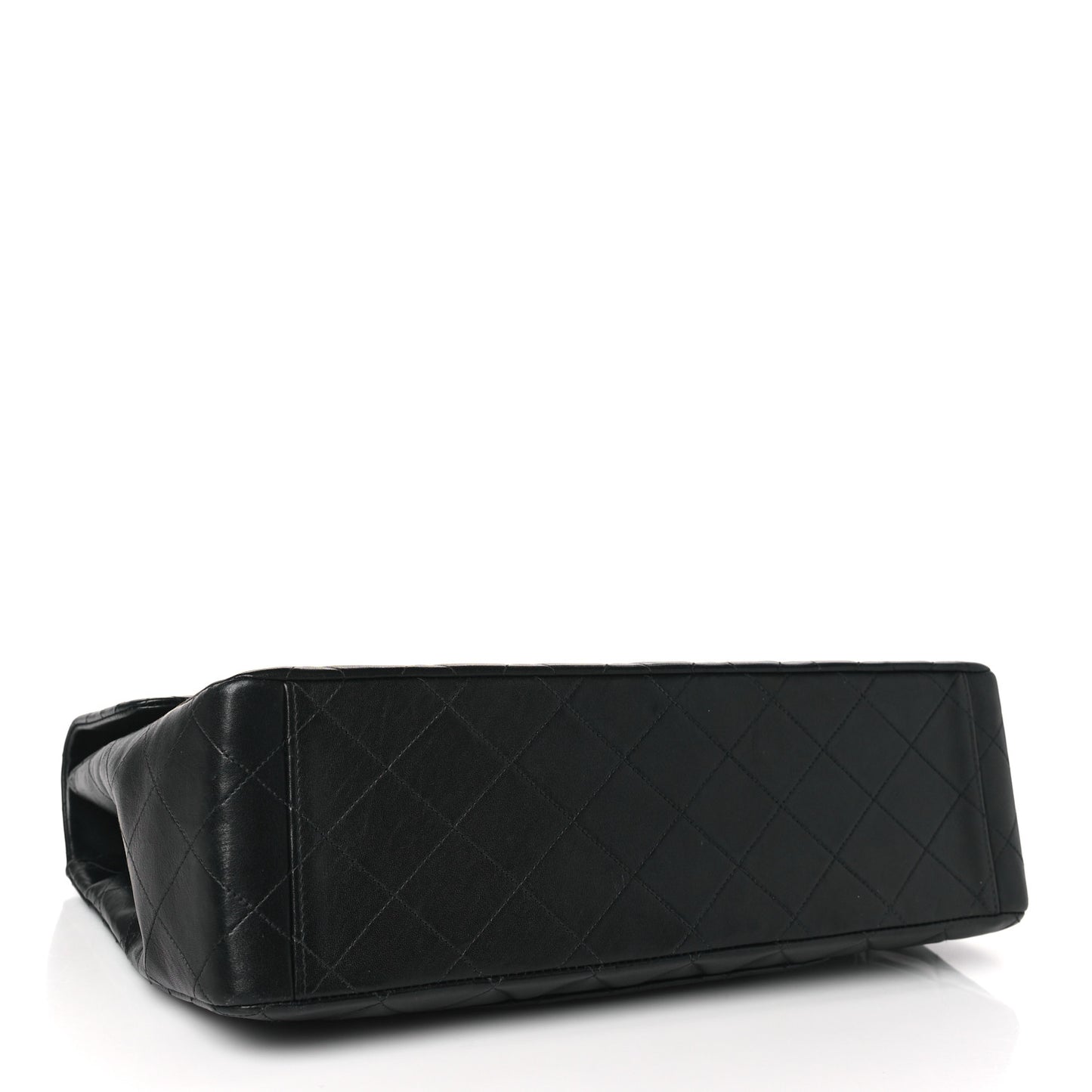 Lambskin Quilted XL Jumbo Single Flap Black