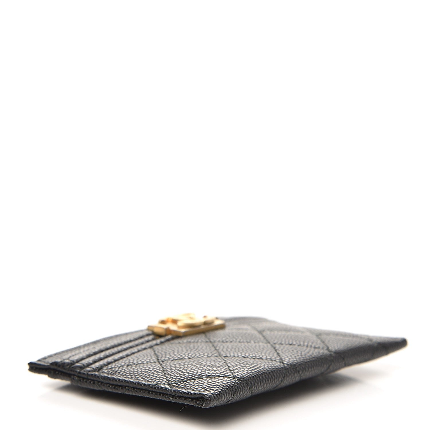 Chanel Caviar Quilted Boy Card Holder Black 4 of 8