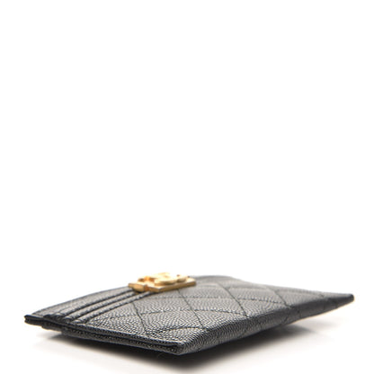 Chanel Caviar Quilted Boy Card Holder Black 4 of 8