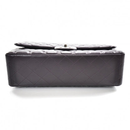 Chanel Lambskin Quilted Maxi Double Flap Plum 4 of 13