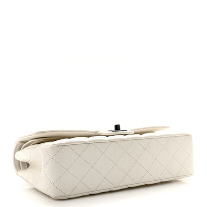 Chanel Crumpled Calfskin Quilted Medium Double Flap White 4 of 14