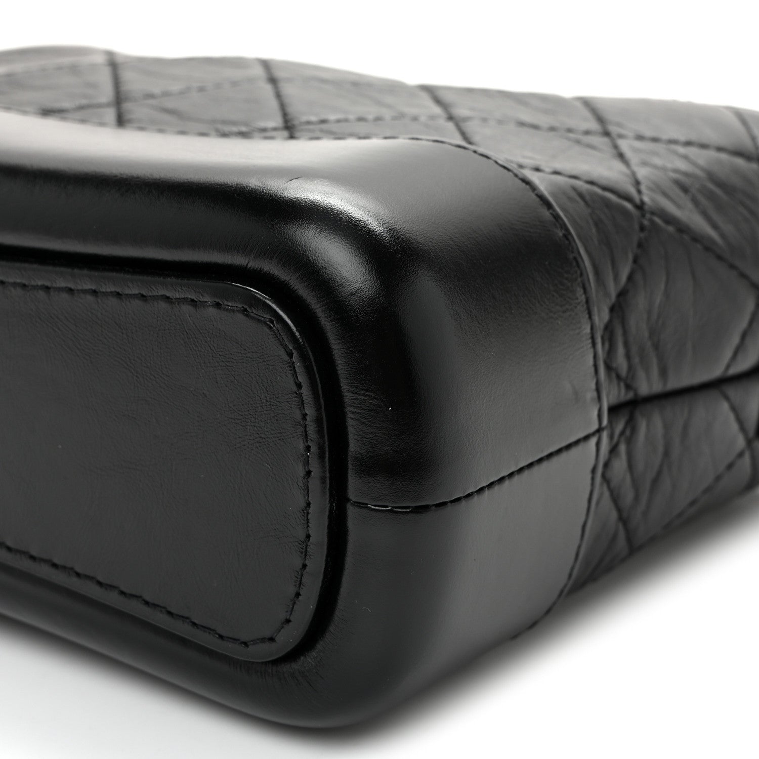 Chanel Aged Calfskin Quilted Small Gabrielle Hobo Black 10 of 10