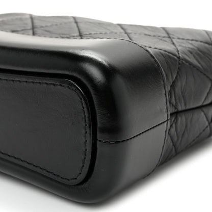 Chanel Aged Calfskin Quilted Small Gabrielle Hobo Black 10 of 10