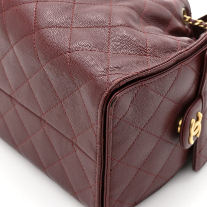 Chanel Caviar Quilted Small Chanel 25 Handbag Burgundy 9 of 15