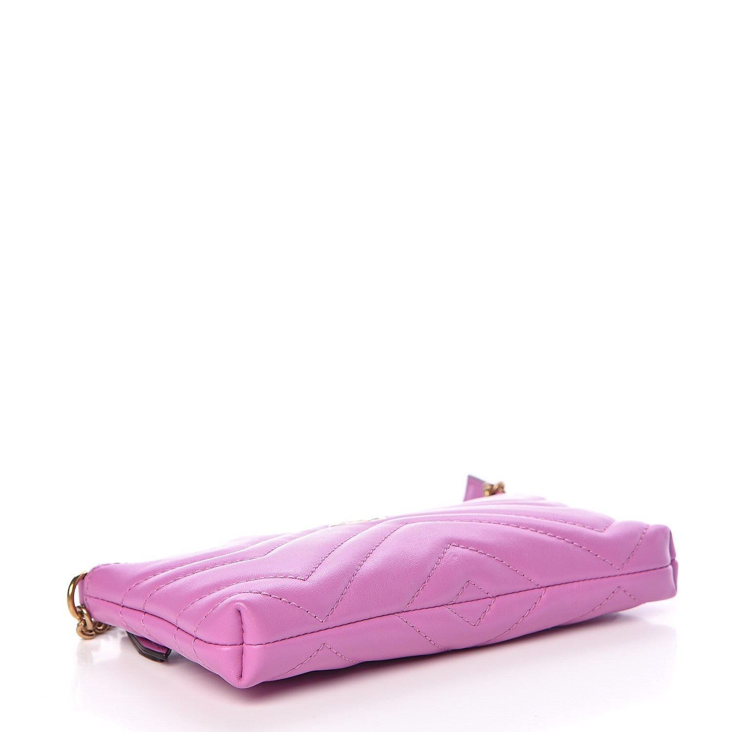 Gucci Calfskin Matelasse Mini GG Marmont Chain Bag Candy Mousse 4 of 10