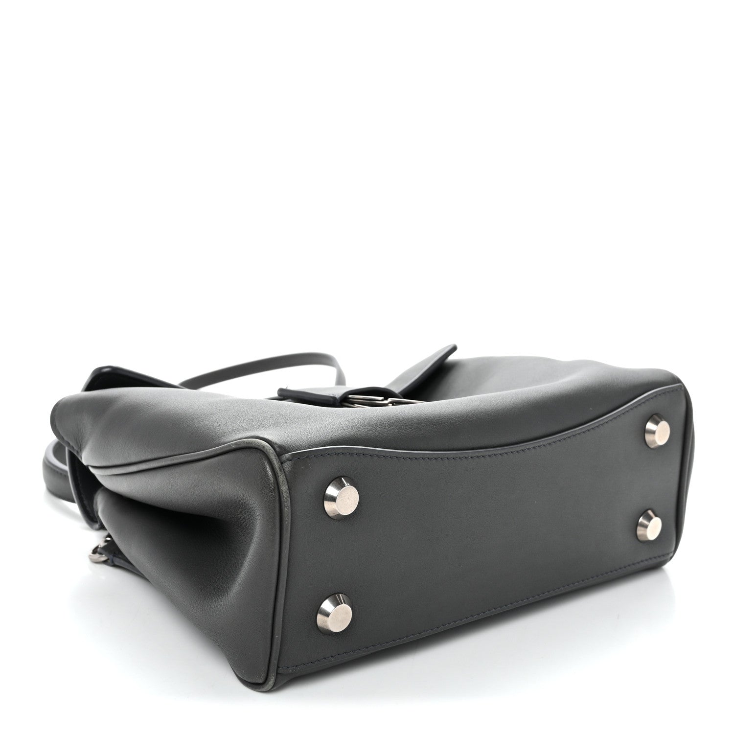 Balenciaga Natural Smooth Calfskin Mini Rodeo Top Handle Handbag Grey 4 of 11