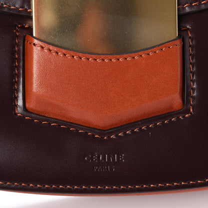 Celine Glazed Calfskin Small Bi-Color Trotteur Burgundy 7 of 10