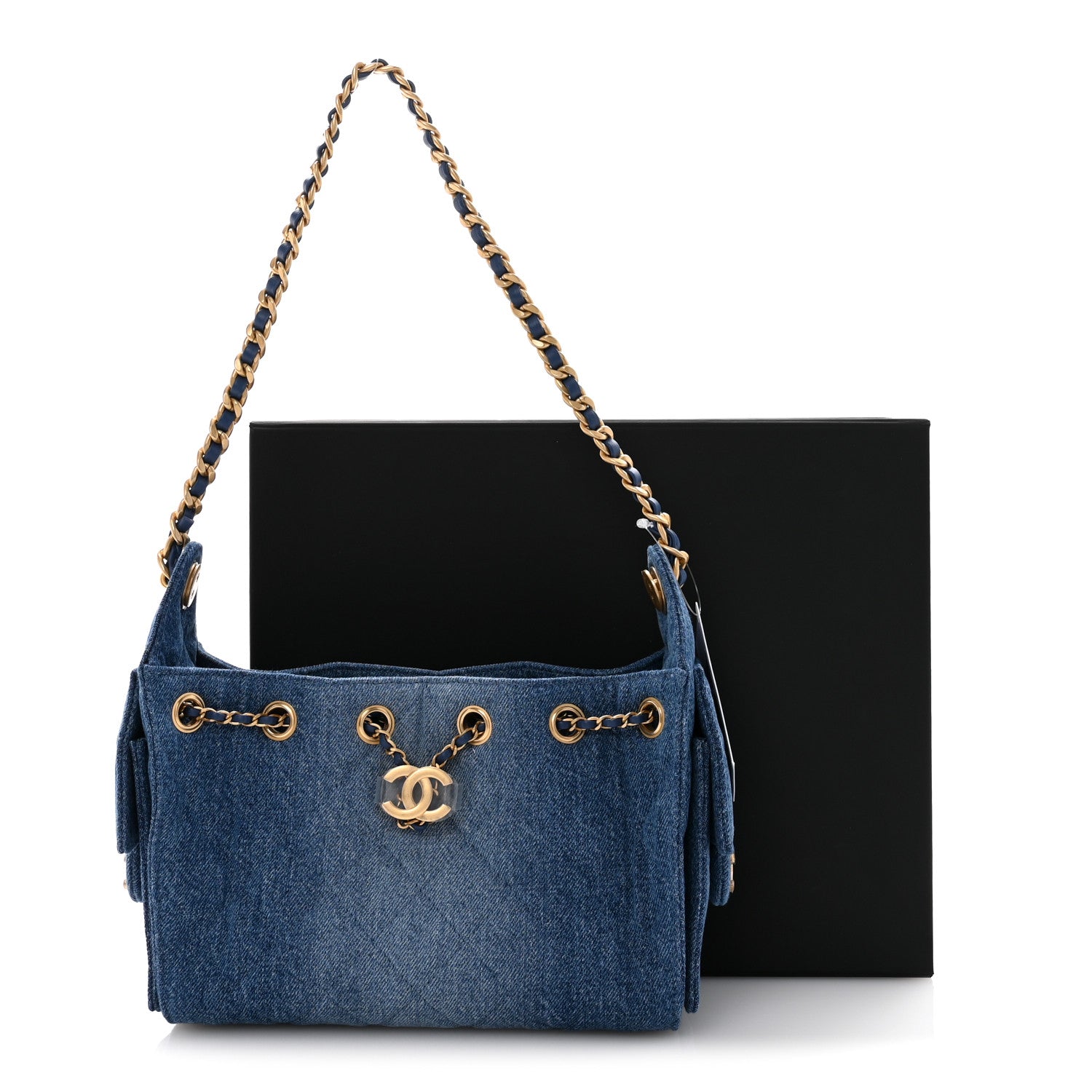 Chanel Washed Denim Quilted Mini Chanel 25 Handbag Blue 11 of 11