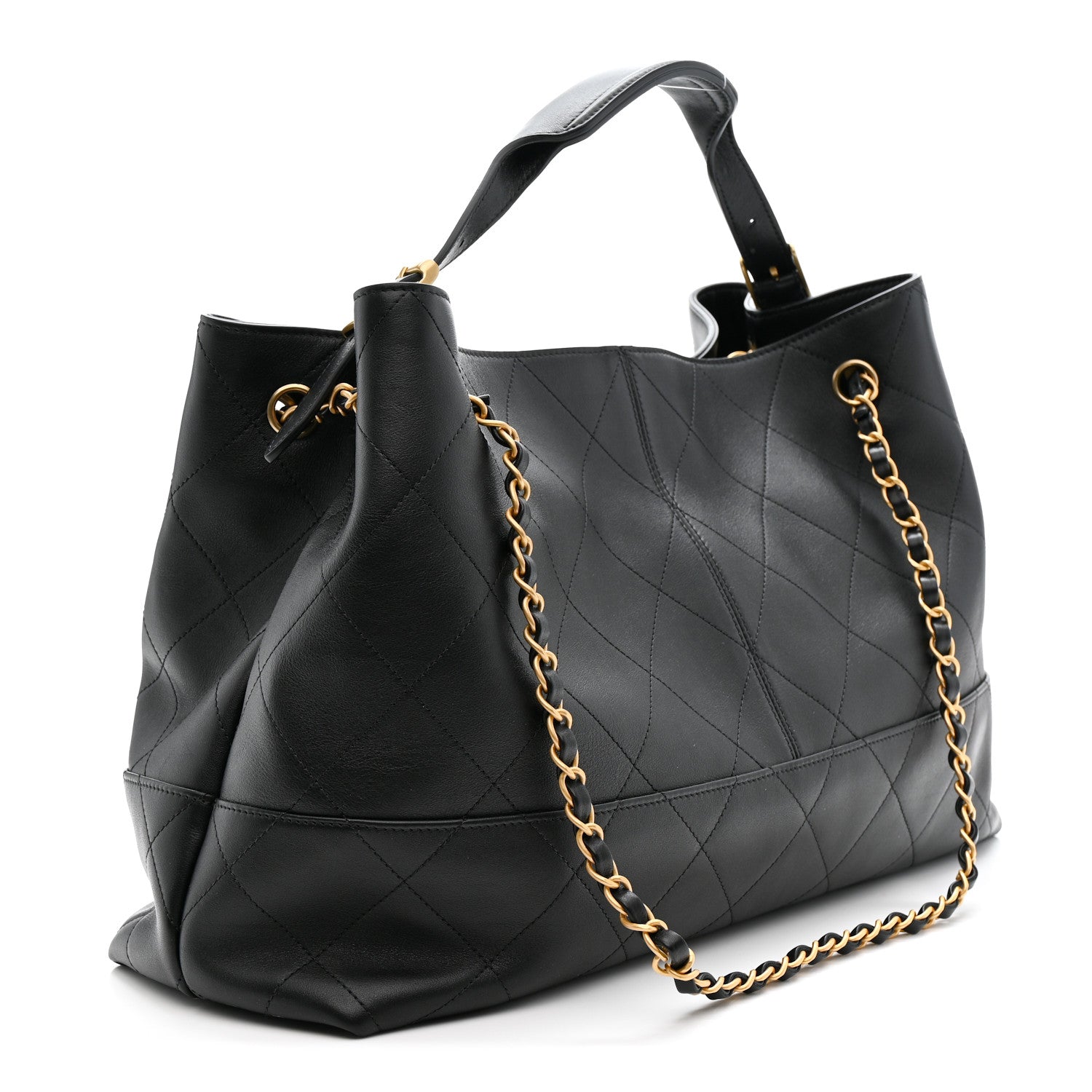 Chanel Calfskin Stitched Large Shopping Bag Black 3 of 11