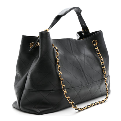 Chanel Calfskin Stitched Large Shopping Bag Black 3 of 11