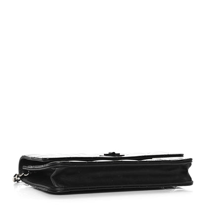 Chanel Patent Calfskin Quilted Reissue Wallet On Chain WOC Black 4 of 11