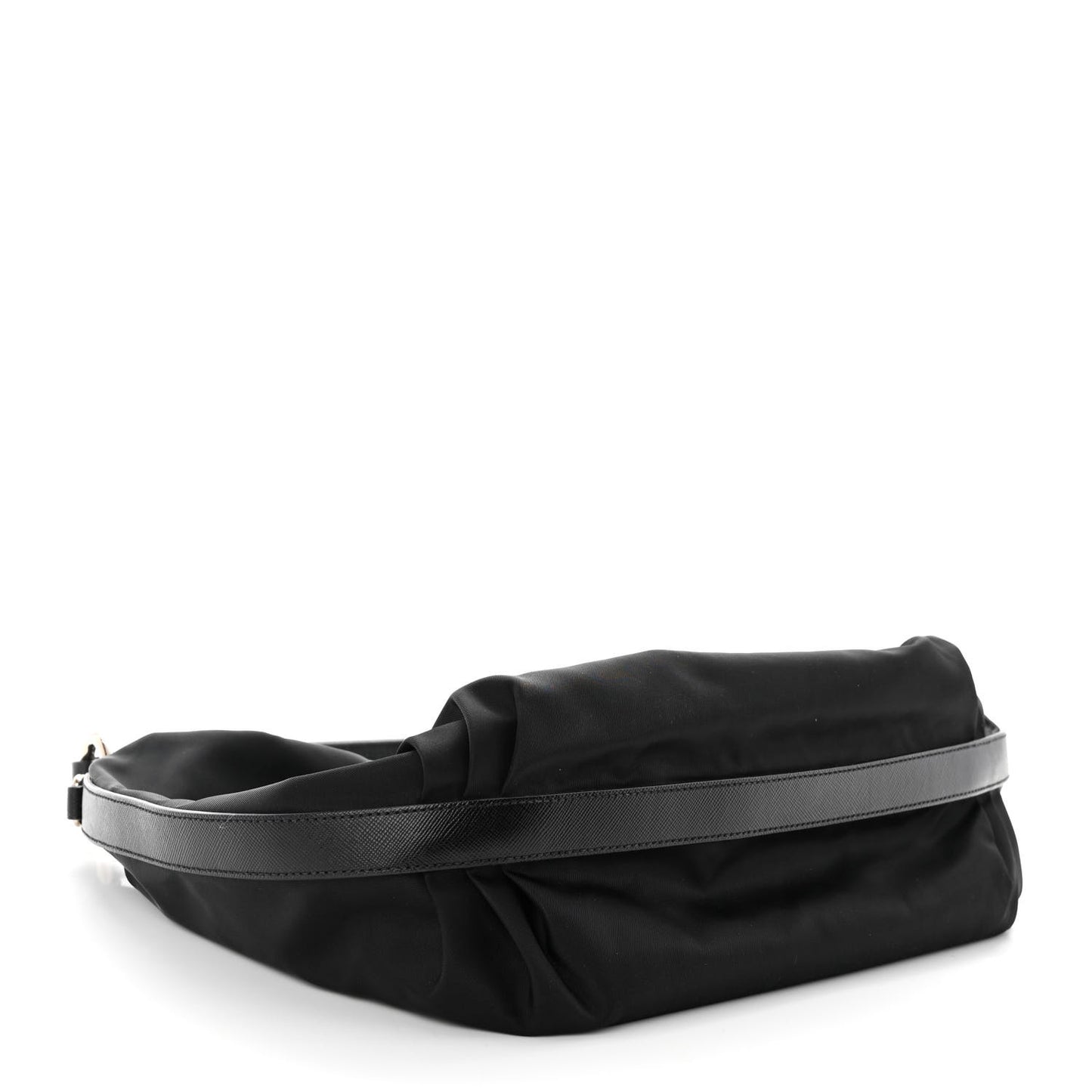 Tessuto Nylon Saffiano Sacca Shoulder Bag Black