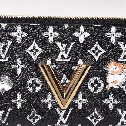 Louis Vuitton Catogram Twist Chain Wallet Black 9 of 11