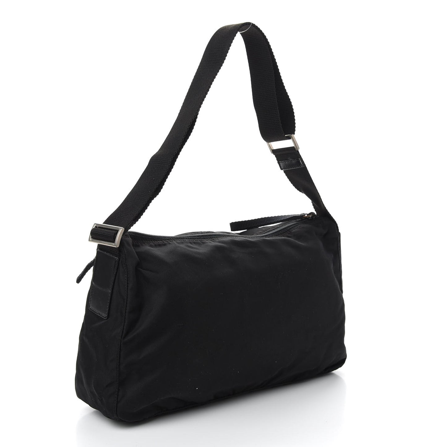 Nylon Tessuto Messenger Bag Black