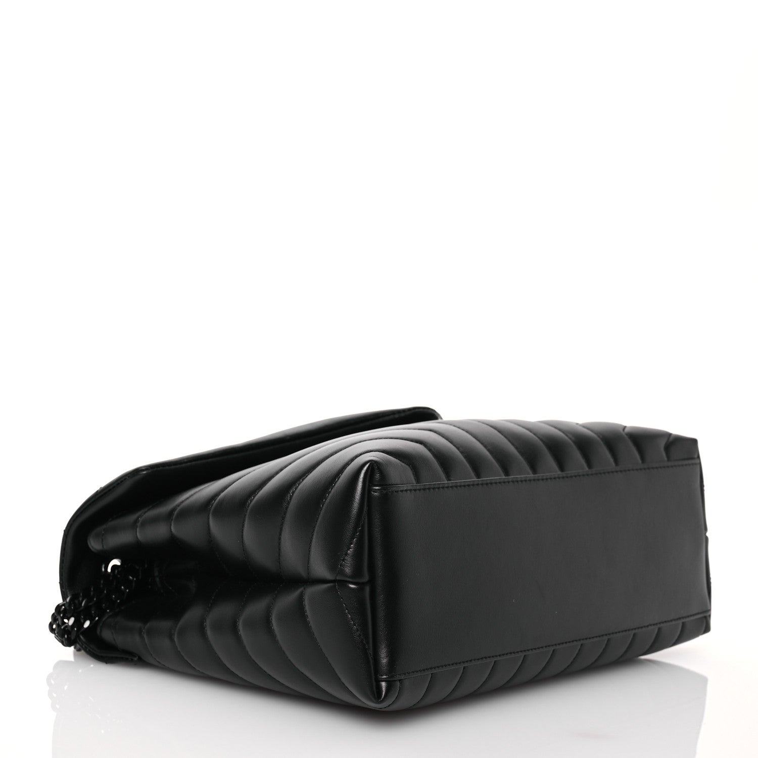 Saint Laurent Calfskin Y Quilted Monogram Monochrome Medium Loulou Chain Satchel Black 4 of 11